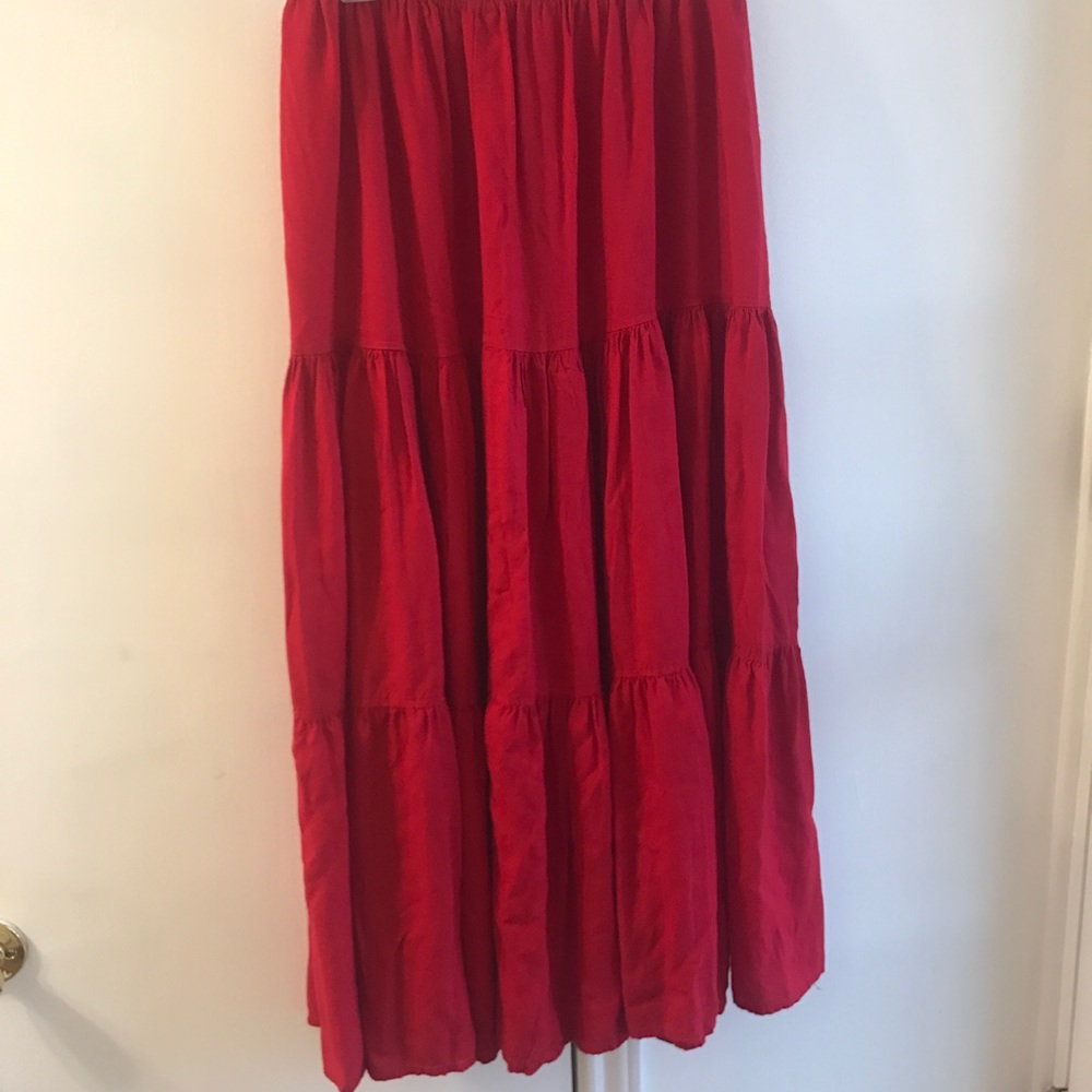 Red Broomstick Skirt